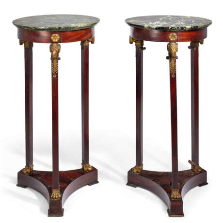 A PAIR OF EMPIRE ORMOLU-MOUNTED MAHOGANY GUERIDONS - photo 1