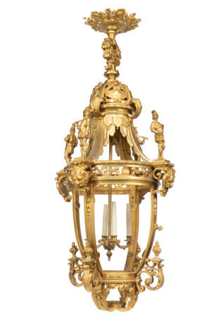 A PAIR OF LARGE FRENCH ORMOLU FOUR-LIGHT LANTERNS - photo 3