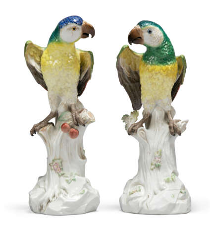 A PAIR OF MEISSEN PORCELAIN LARGE MODELS OF PARROTS - photo 6