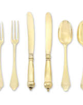 A QUEEN ANNE AND GEORGE III SILVER-GILT DESSERT SERVICE
