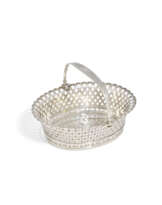 A GEORGE I SILVER CAKE BASKET
