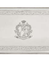 A GEORGE III SILVER TWO-HANDLED TRAY