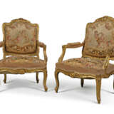 A PAIR OF FRENCH GILTWOOD AND TAPESTRY FAUTEUILS - photo 1
