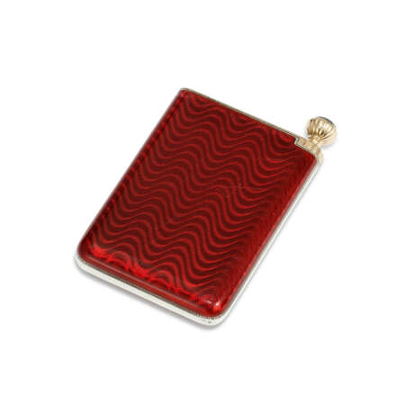 A GEM-SET AND GUILLOCHÉ ENAMEL GOLD-MOUNTED MATCH STRIKER - Foto 1