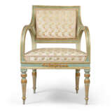 A PAIR OF NORTH ITALIAN BLUE-PAINTED AND PARCEL-GILT FAUTEUILS - photo 4
