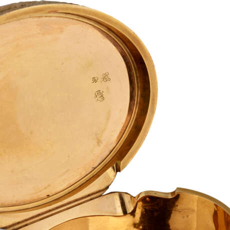 A LOUIS XVI GOLD-MOUNTED POUDRE D'ECAILLE SNUFF-BOX - Foto 10