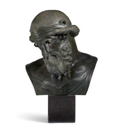 AN ITALIAN BRONZE BUST OF DIONYSUS - Foto 1