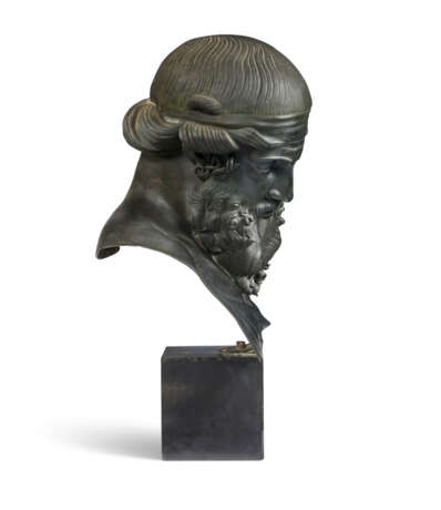 AN ITALIAN BRONZE BUST OF DIONYSUS - Foto 3