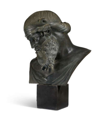 AN ITALIAN BRONZE BUST OF DIONYSUS - Foto 5