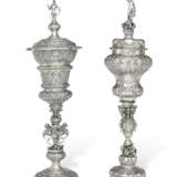 TWO GERMAN SILVER CUPS AND COVERS - photo 1