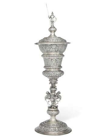 TWO GERMAN SILVER CUPS AND COVERS - photo 2