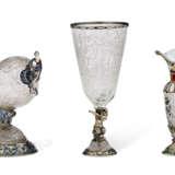 A GROUP OF THREE AUSTRIAN SILVER AND ENAMEL-MOUNTED ROCK CRYSTAL OBJECTS - photo 2