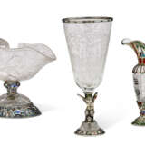 A GROUP OF THREE AUSTRIAN SILVER AND ENAMEL-MOUNTED ROCK CRYSTAL OBJECTS - photo 5