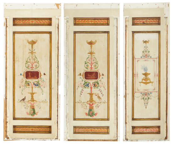 A SET OF LOUIS-PHILIPPE POLYCHROME-DECORATED BOISERIE PANELS - фото 1