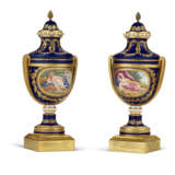 A PAIR OF ORMOLU-MOUNTED SEVRES PORCELAIN 'BLEU NOUVEAU' VASES (VASES CHAPELET) AND TWO COVERS - photo 2