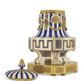 AN ORMOLU-MOUNTED SEVRES PORCELAIN 'BLEU NOUVEAU' VASE AND A COVER (VASE GREC 'A MEDAILLONS', 1ERE GRANDEUR) - photo 7