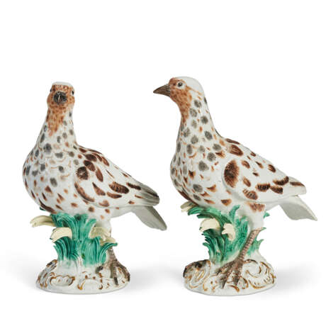 A PAIR OF MEISSEN PORCELAIN MODELS OF BIRDS - photo 3