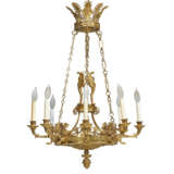 A NORTH EUROPEAN ORMOLU EIGHT-LIGHT CHANDELIER - фото 1