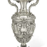 A MONUMENTAL ITALIAN SILVER TWO-HANDLED VASE - photo 1