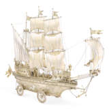 A GERMAN PARCEL-GILT SILVER LARGE NEF - photo 1