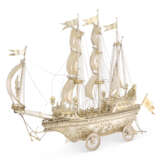 A GERMAN PARCEL-GILT SILVER LARGE NEF - photo 2