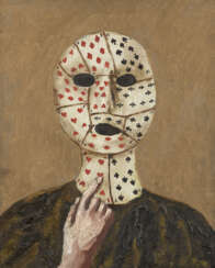 NESTEROVA, NATALIA (B. 1944) Letters “Ia”, “V” and “Iu” Masks, from the series “Masks” , three works, each signed, inscribed in Cyrillic and numbered “1 (Ia)”, “4 (V)” and “9 (Iu)”, and dated 2001 on the reverse.