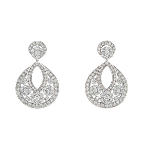 VAN CLEEF & ARPELS DIAMOND 'SNOWFLAKE' EARRINGS - photo 1