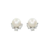 VAN CLEEF & ARPELS CULTURED PEARL AND DIAMOND EARRINGS - photo 1