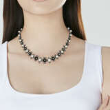 NATURAL AND CULTURED PEARL AND DIAMOND NECKLACE - фото 2