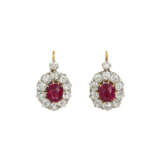 ANTIQUE RUBY AND DIAMOND EARRINGS - photo 1