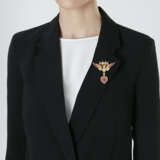 ANTIQUE RUBY AND DIAMOND BROOCH LOCKET - photo 2