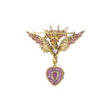 ANTIQUE RUBY AND DIAMOND BROOCH LOCKET - photo 3