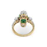 ANTIQUE EMERALD AND DIAMOND RING - Foto 5