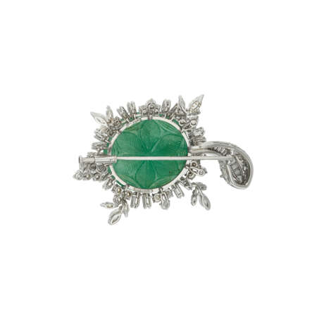 PETOCHI CARVED EMERALD AND DIAMOND TURTLE BROOCH - Foto 3