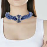 SAPPHIRE AND DIAMOND TORSADE NECKLACE - photo 2
