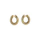 VAN CLEEF & ARPELS DIAMOND AND GOLD HOOP EARRINGS - photo 3