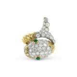 DAVID WEBB EMERALD AND DIAMOND FISH RING - фото 3