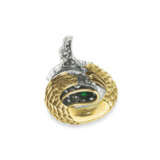 DAVID WEBB EMERALD AND DIAMOND FISH RING - фото 4