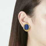 DAVID WEBB LAPIS LAZULI AND DIAMOND EARRINGS - photo 2