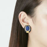 DAVID WEBB SAPPHIRE, DIAMOND AND ENAMEL EARRINGS - photo 2