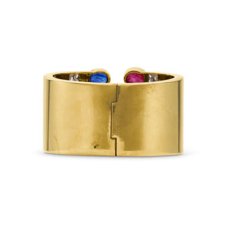 DAVID WEBB MULTI-GEM AND DIAMOND CUFF BRACELET - Foto 3