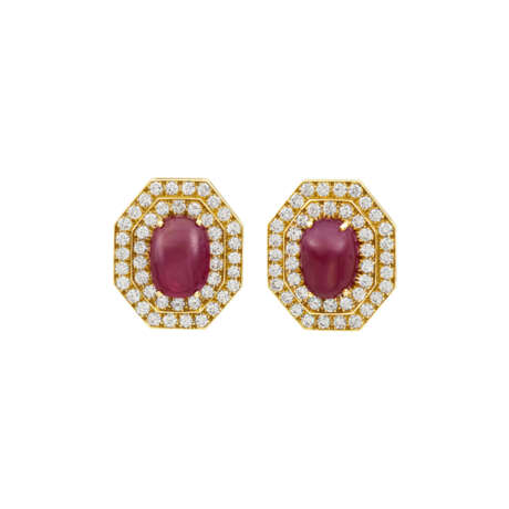 DAVID WEBB RUBY AND DIAMOND EARRINGS - Foto 1