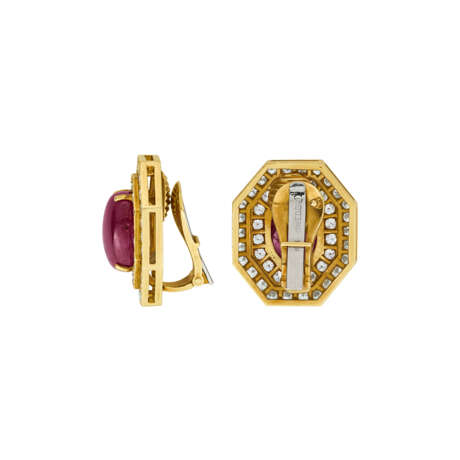 DAVID WEBB RUBY AND DIAMOND EARRINGS - Foto 3