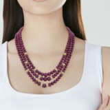DAVID WEBB RUBY, EMERALD AND DIAMOND NECKLACE - фото 2
