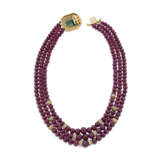 DAVID WEBB RUBY, EMERALD AND DIAMOND NECKLACE - фото 3