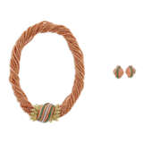 DAVID WEBB SET OF CORAL, EMERALD AND DIAMOND JEWELRY - Foto 1