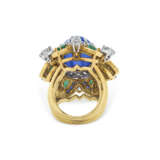 SAPPHIRE, EMERALD AND DIAMOND RING - photo 4