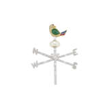 BULGARI DIAMOND, NATURAL PEARL AND MULTI-GEM BROOCH - photo 1