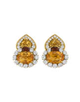 MARINA B CITRINE AND DIAMOND EARRINGS