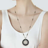 CARTIER ART DECO DIAMOND AND ONYX PENDANT-WATCH - photo 2